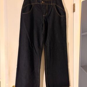 Edikted Western Low Rise Wide Leg Jeans